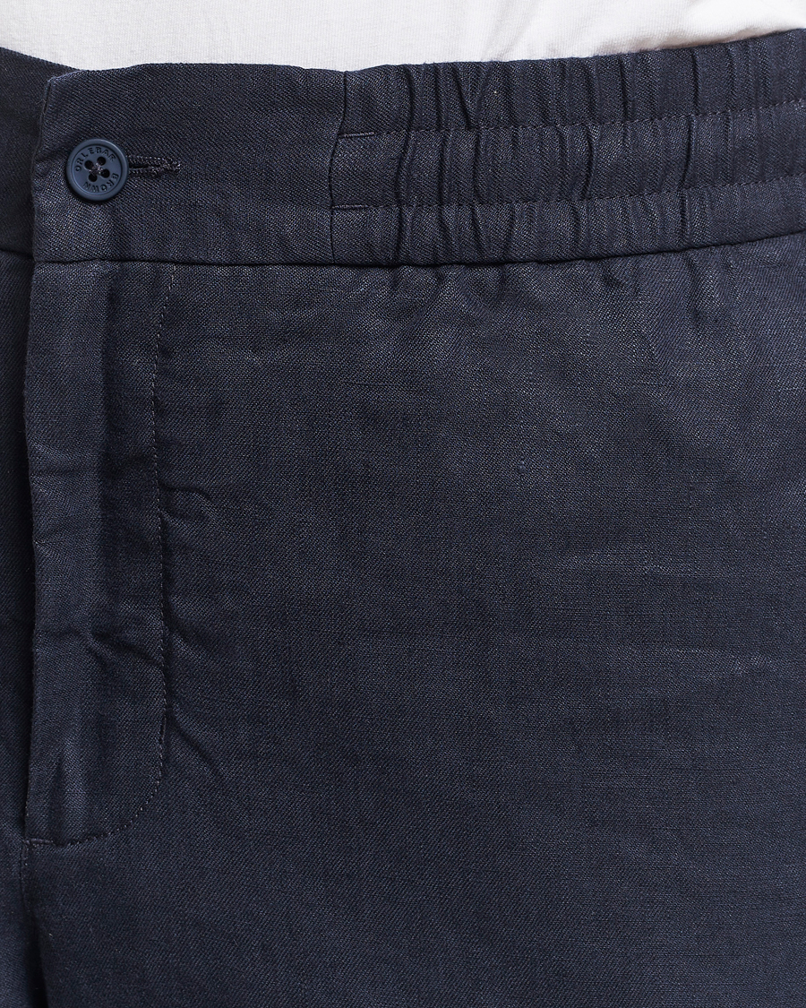 Mies | Housut | Orlebar Brown | Cornell Linen Trousers Night Iris