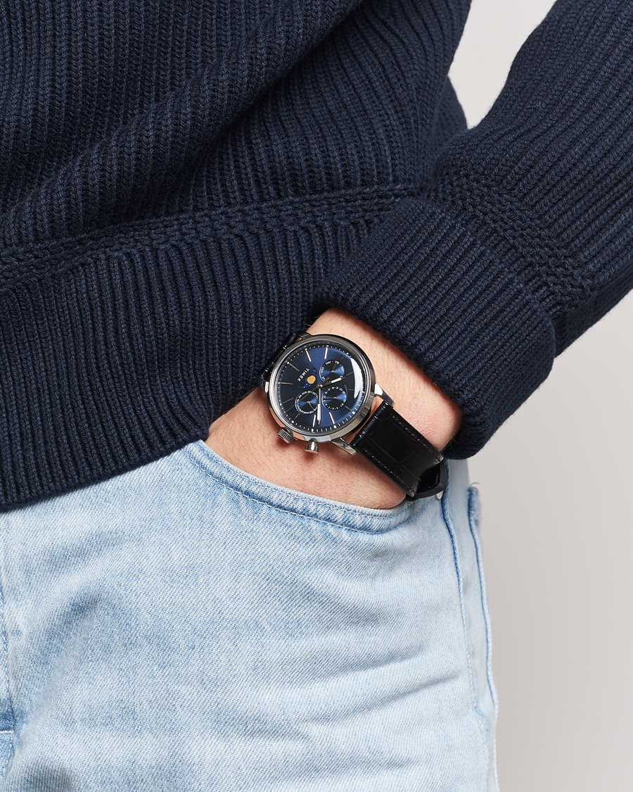 Mies | Timex Marlin Moon Phase Quartz 40mm Blue Dial | Timex | Marlin Moon Phase Quartz 40mm Blue Dial