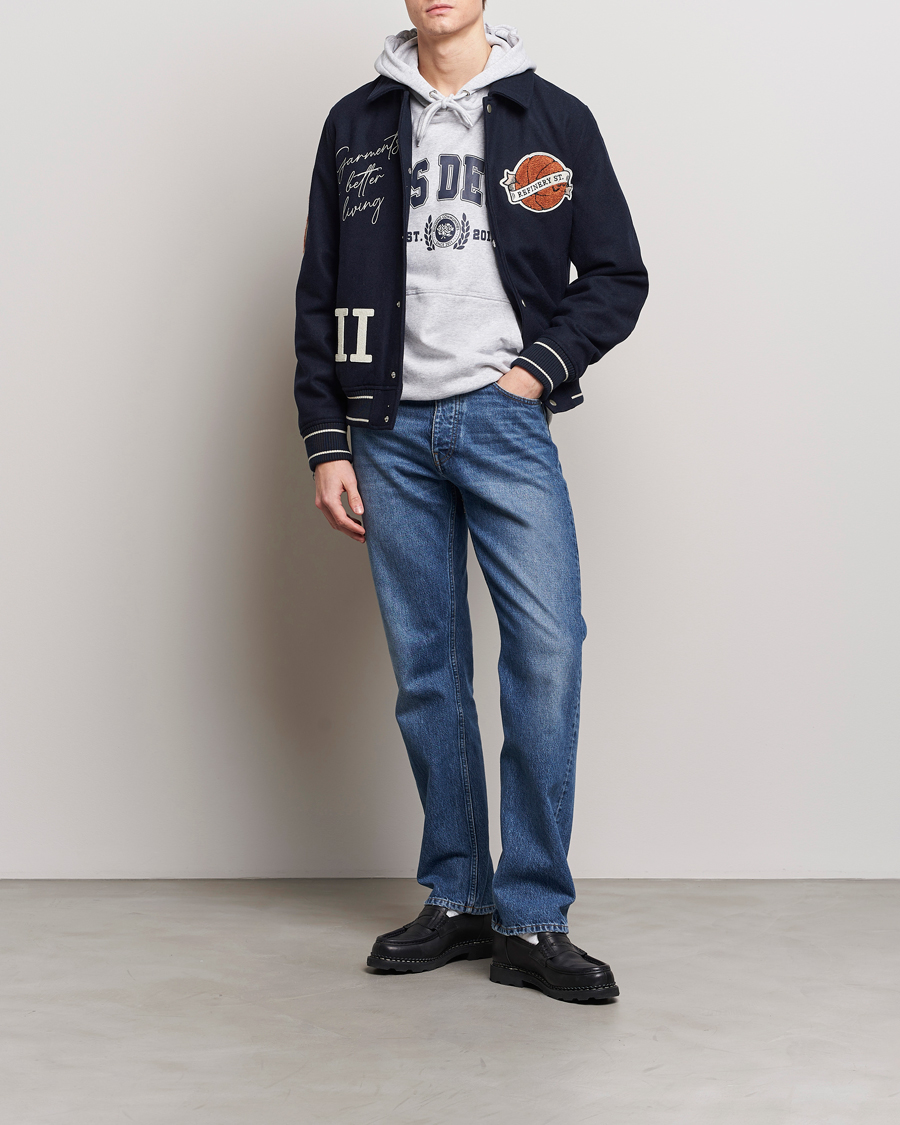 Mies | Takit | LES DEUX | Varsity Wool Jacket Dark Navy