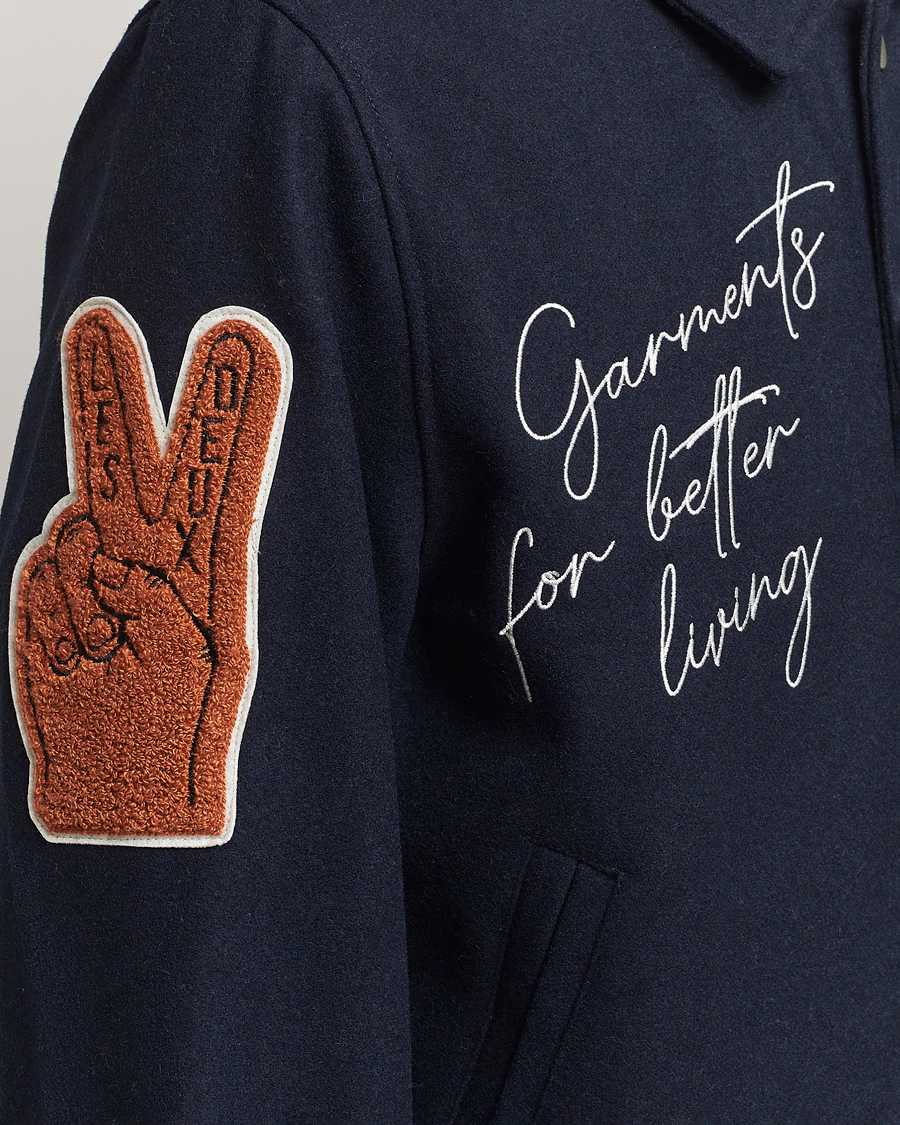 Mies | Takit | LES DEUX | Varsity Wool Jacket Dark Navy