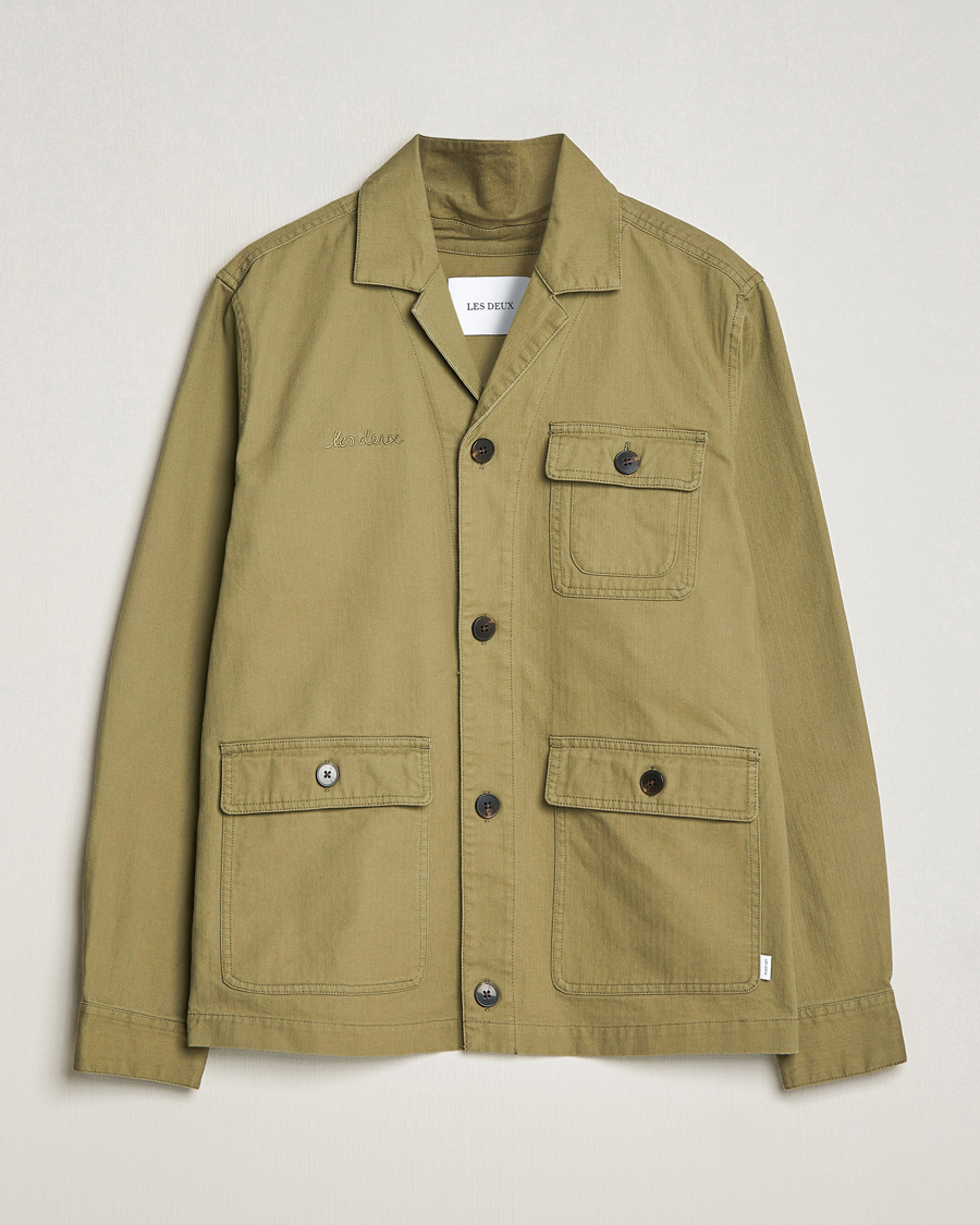 Mies | Kauluspaidat | LES DEUX | Lester Fatigue Shirt Surplus Green