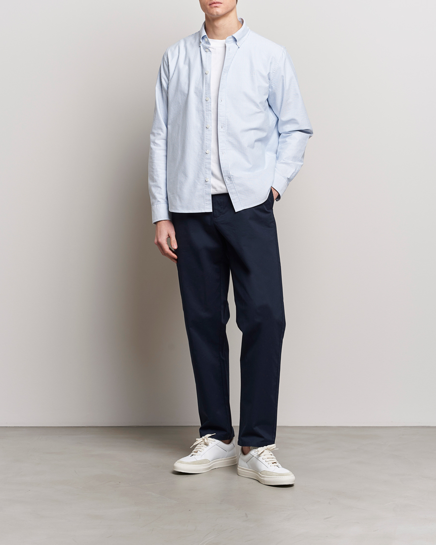 Mies | Kauluspaidat | LES DEUX | Kristian Oxford Shirt Light Blue/White