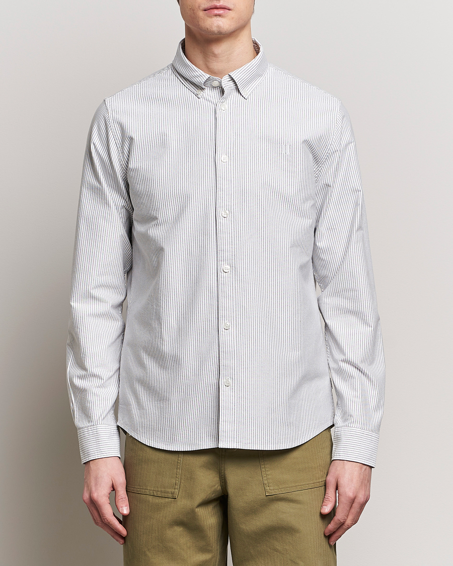 Mies | Kauluspaidat | LES DEUX | Kristian Oxford Shirt Green/White