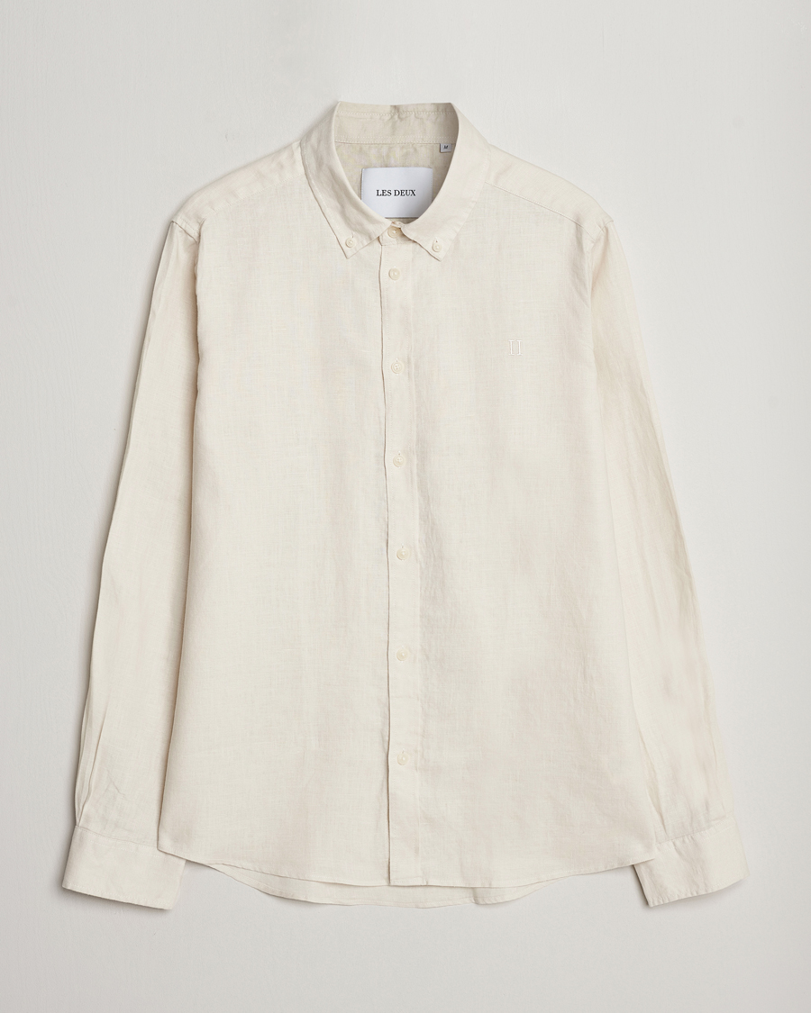 Mies | Kauluspaidat | LES DEUX | Kristian Linen Button Down Shirt Ivory