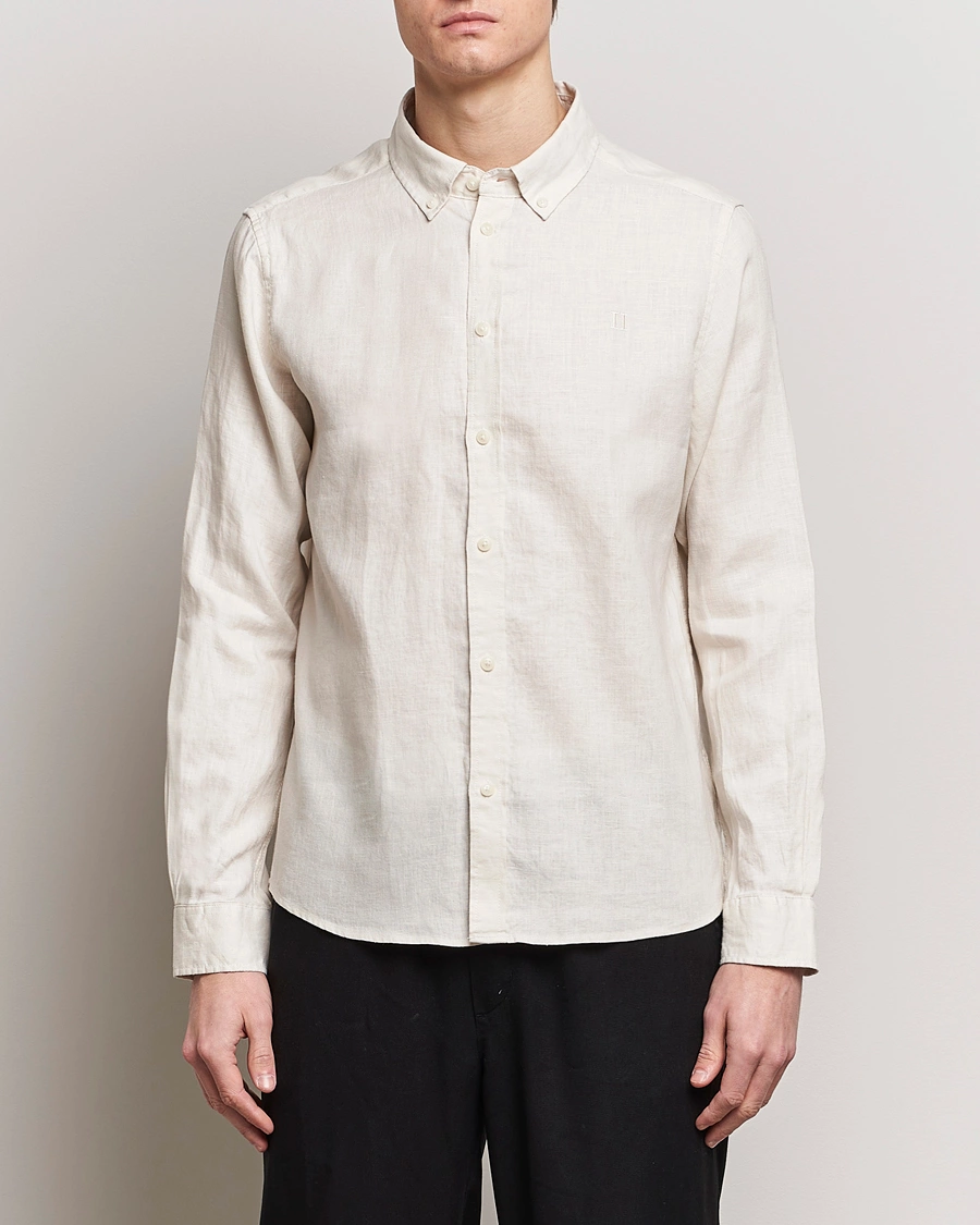 Mies | Kauluspaidat | LES DEUX | Kristian Linen Button Down Shirt Ivory