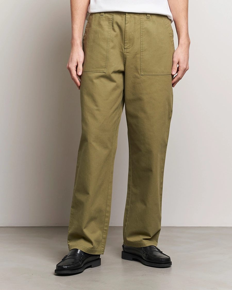 Mies | Vaatteet | LES DEUX | Lester Fatigue Pants Surplus Green