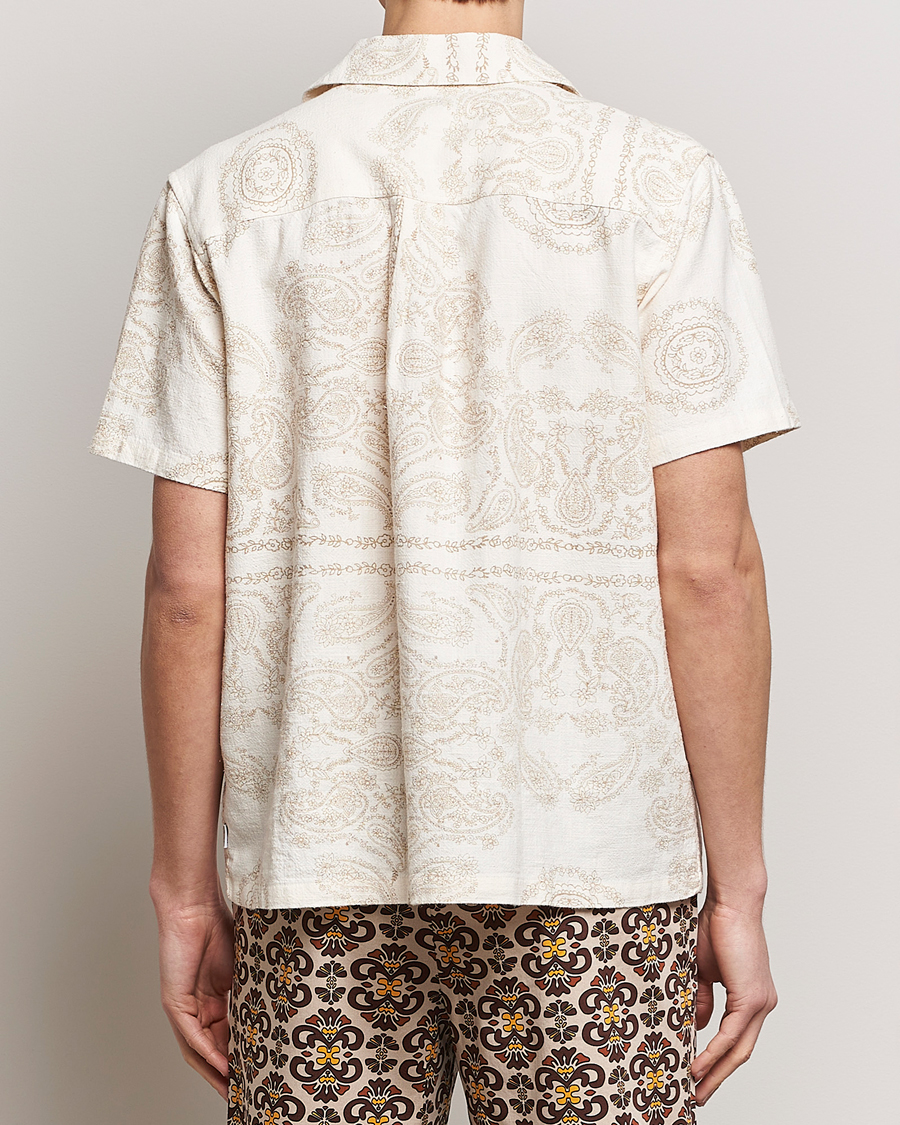 Mies | Kauluspaidat | LES DEUX | Lesley Paisley Short Sleeve Shirt Light Ivory