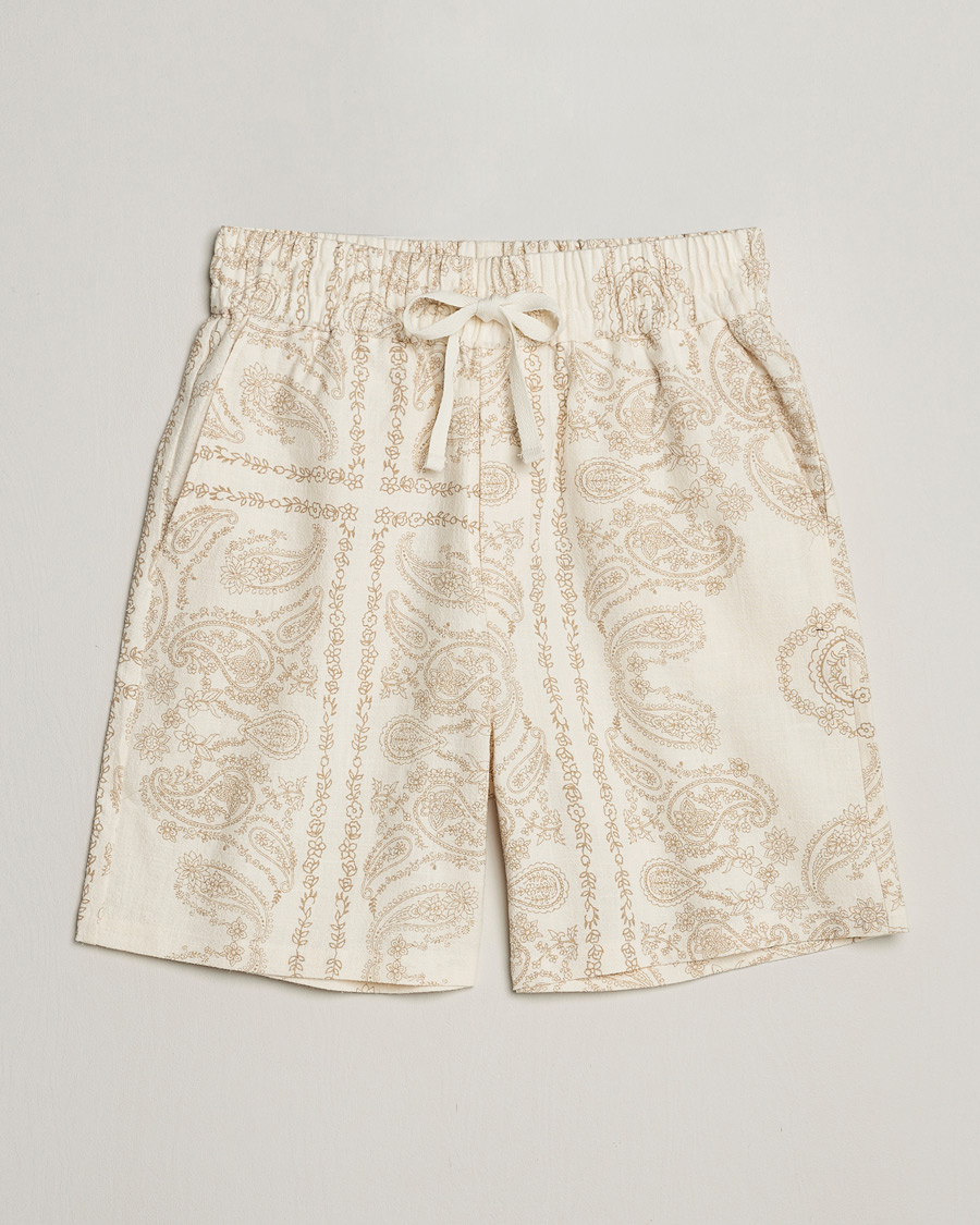 Mies | Shortsit | LES DEUX | Lesley Paisley Shorts Light Ivory