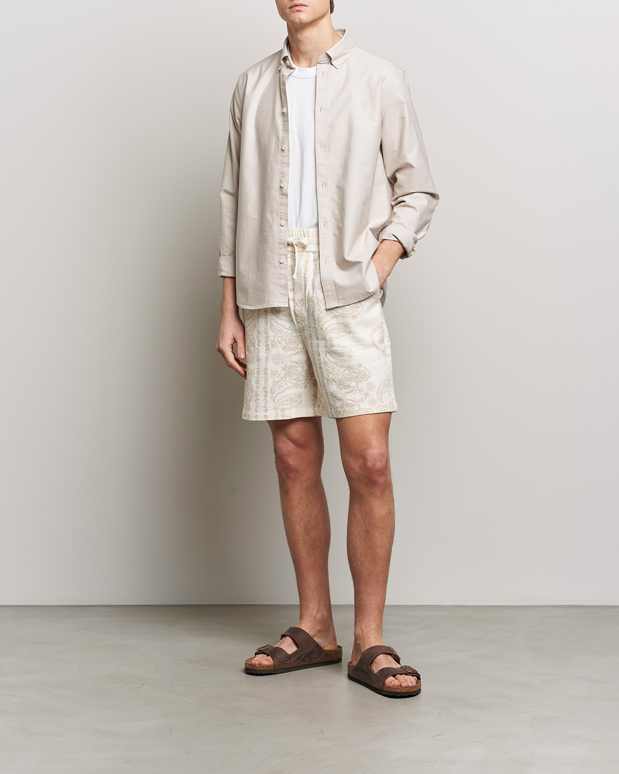 Mies | Shortsit | LES DEUX | Lesley Paisley Shorts Light Ivory