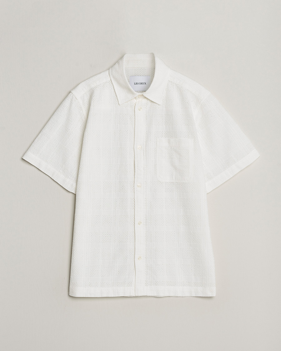 Mies | Kauluspaidat | LES DEUX | Charlie Short Sleeve Shirt Light Ivory