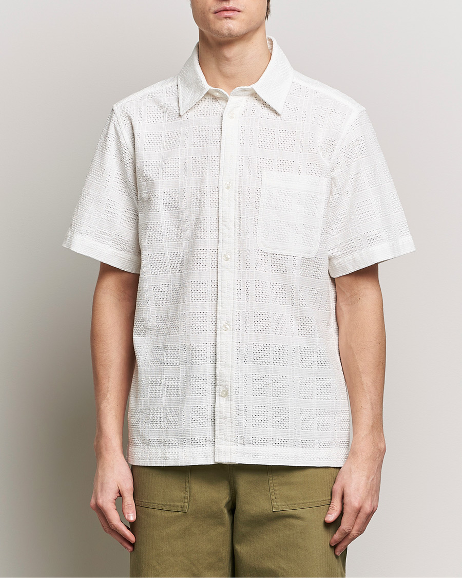 Mies | Kauluspaidat | LES DEUX | Charlie Short Sleeve Shirt Light Ivory