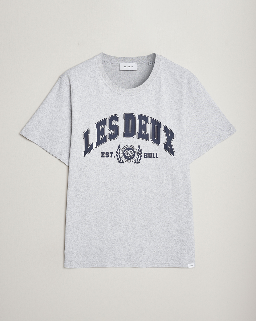 Mies | T-paidat | LES DEUX | University T-Shirt Snow Melange
