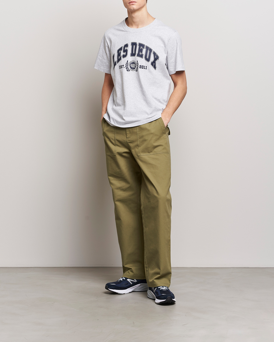 Mies | T-paidat | LES DEUX | University T-Shirt Snow Melange