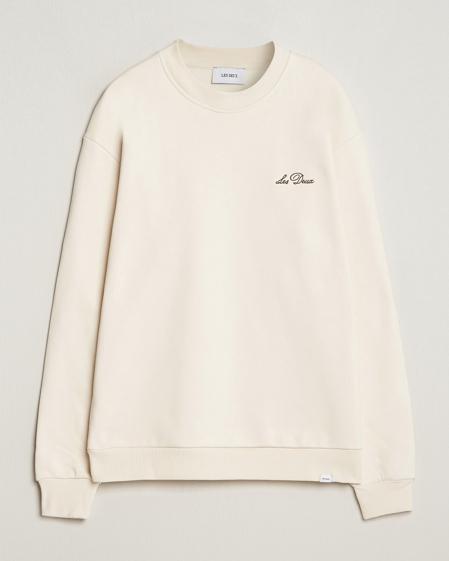 Mies | Puserot | LES DEUX | Crew Sweatshirt Light Ivory
