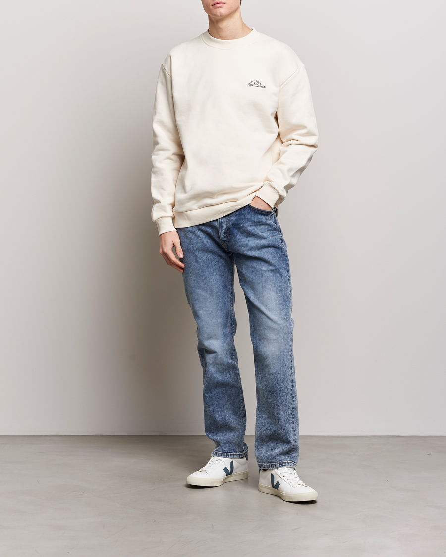 Mies | Puserot | LES DEUX | Crew Sweatshirt Light Ivory