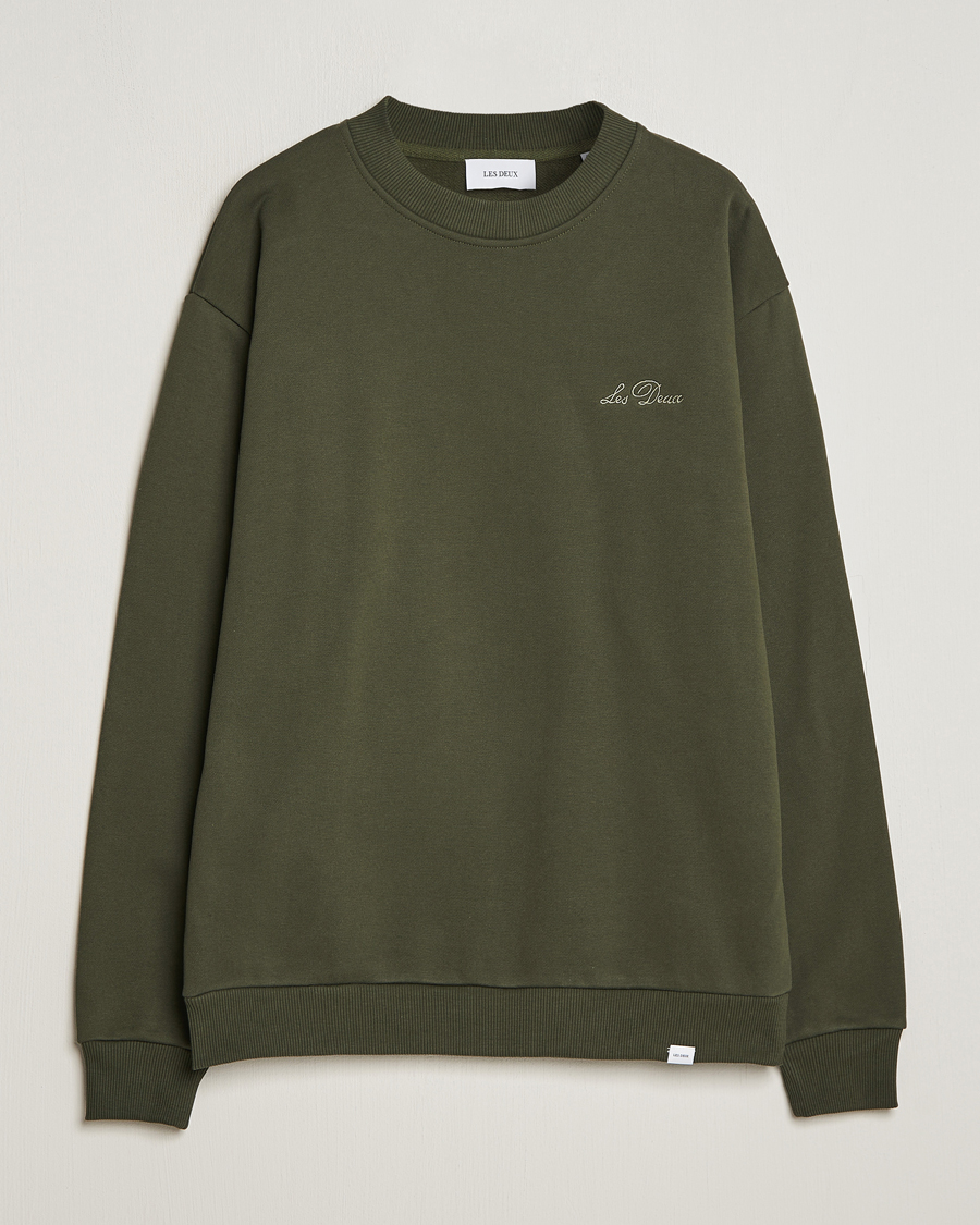Mies | Puserot | LES DEUX | Crew Sweatshirt Forrest Green