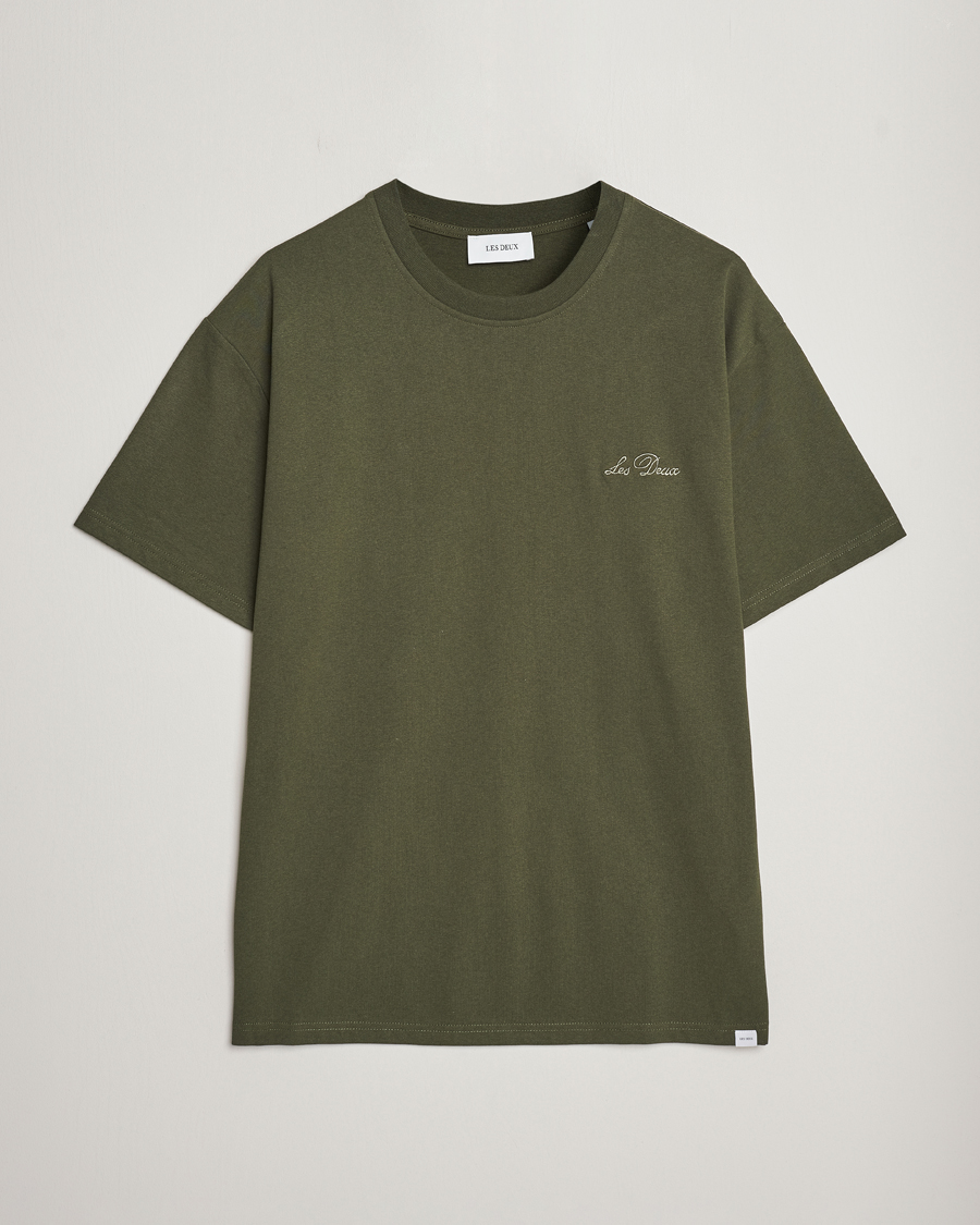Mies | T-paidat | LES DEUX | Crew T-Shirt Forrest Green