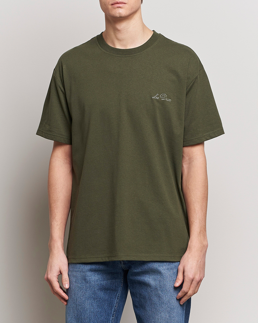 Mies | T-paidat | LES DEUX | Crew T-Shirt Forrest Green