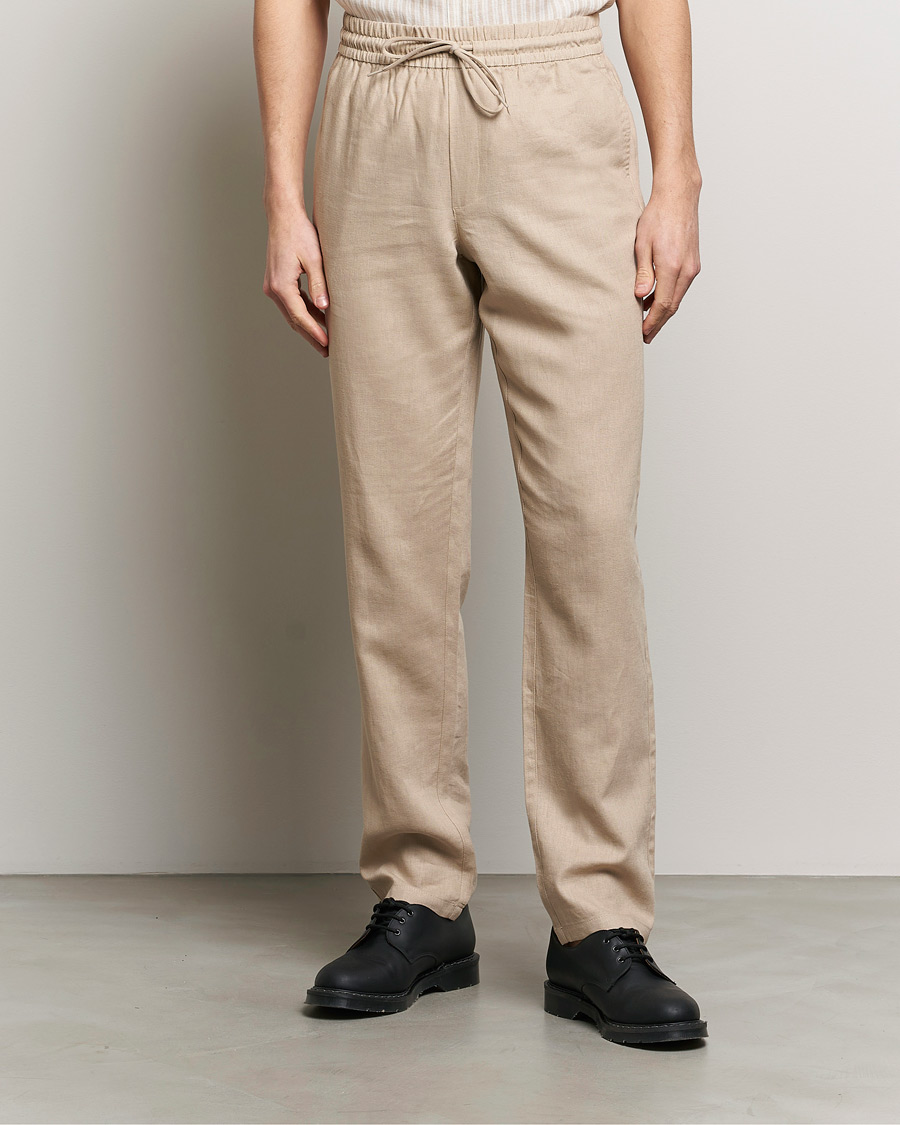 Mies | Housut | LES DEUX | Patrick Linen Pants Light Desert Sand