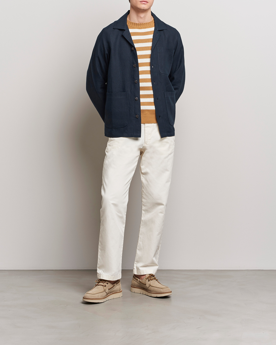 Mies | Kauluspaidat | Peregrine | Grange Linen Shacket Navy
