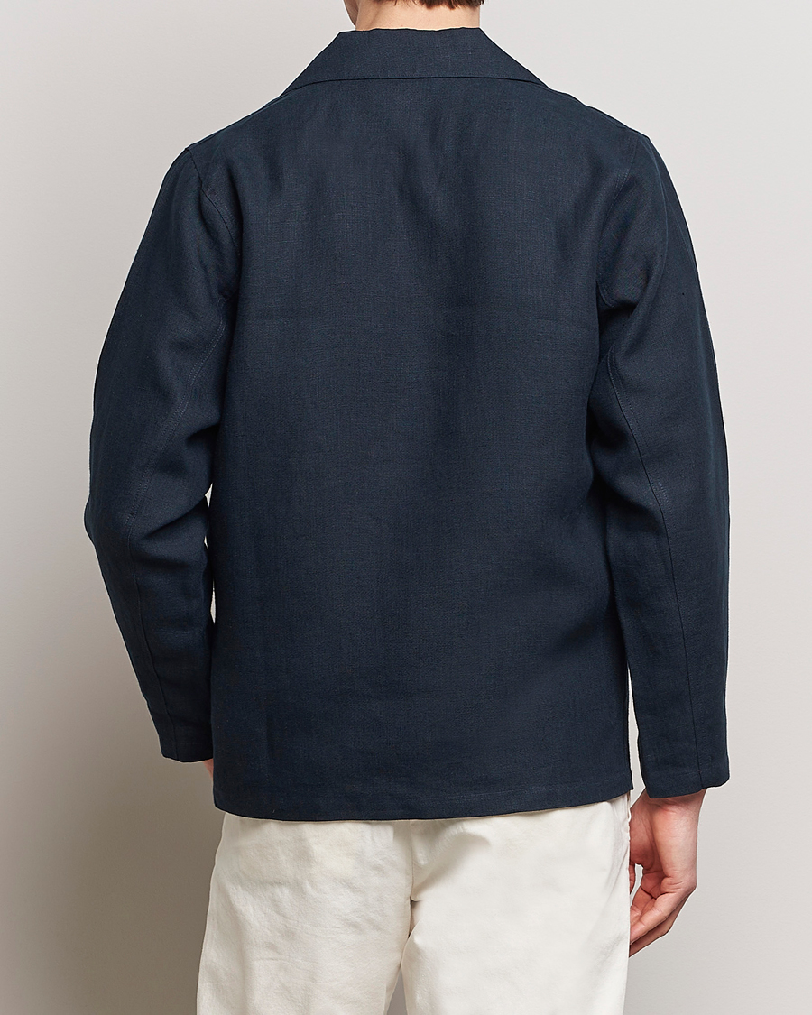 Mies | Kauluspaidat | Peregrine | Grange Linen Shacket Navy