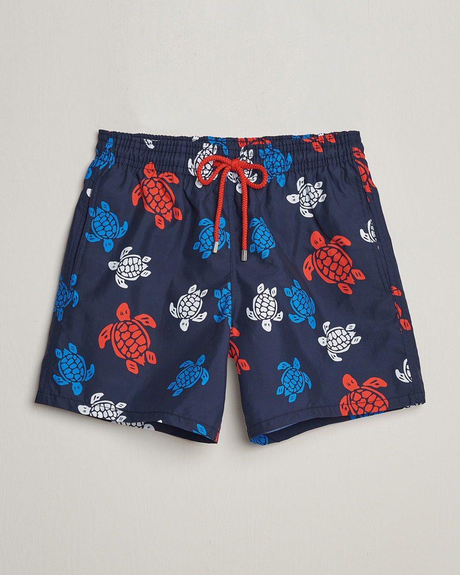Mies | Uimahousut | Vilebrequin | Moorea Printed Swimshorts Bleu Marine