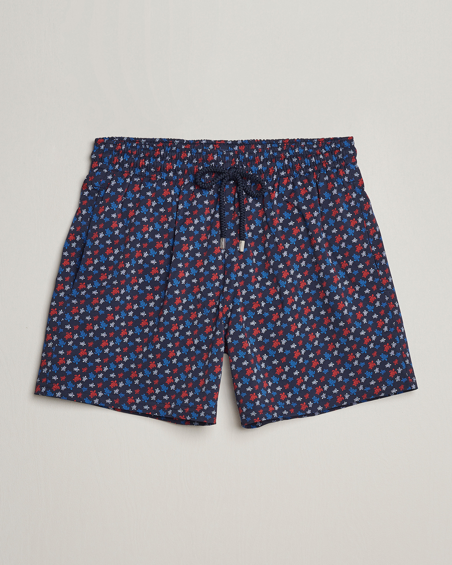 Mies | Uimahousut | Vilebrequin | Moorea Printed Swimshorts Bleu Marine