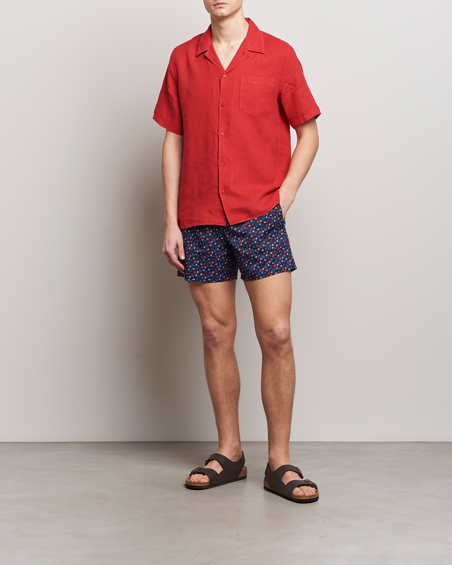 Mies | Uimahousut | Vilebrequin | Moorea Printed Swimshorts Bleu Marine