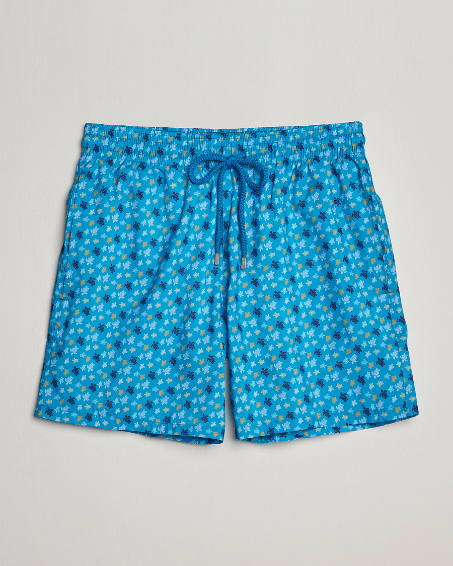 Mies | Uimahousut | Vilebrequin | Mahina Printed Swimshorts Bleu Hawaii