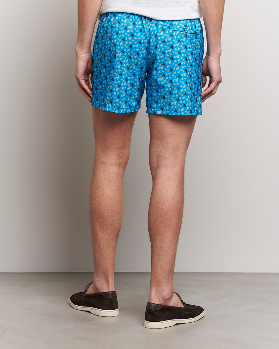 Mies | Uimahousut | Vilebrequin | Mahina Printed Swimshorts Bleu Hawaii