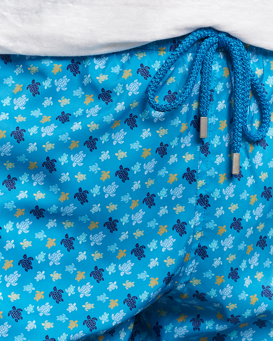 Mies | Uimahousut | Vilebrequin | Mahina Printed Swimshorts Bleu Hawaii