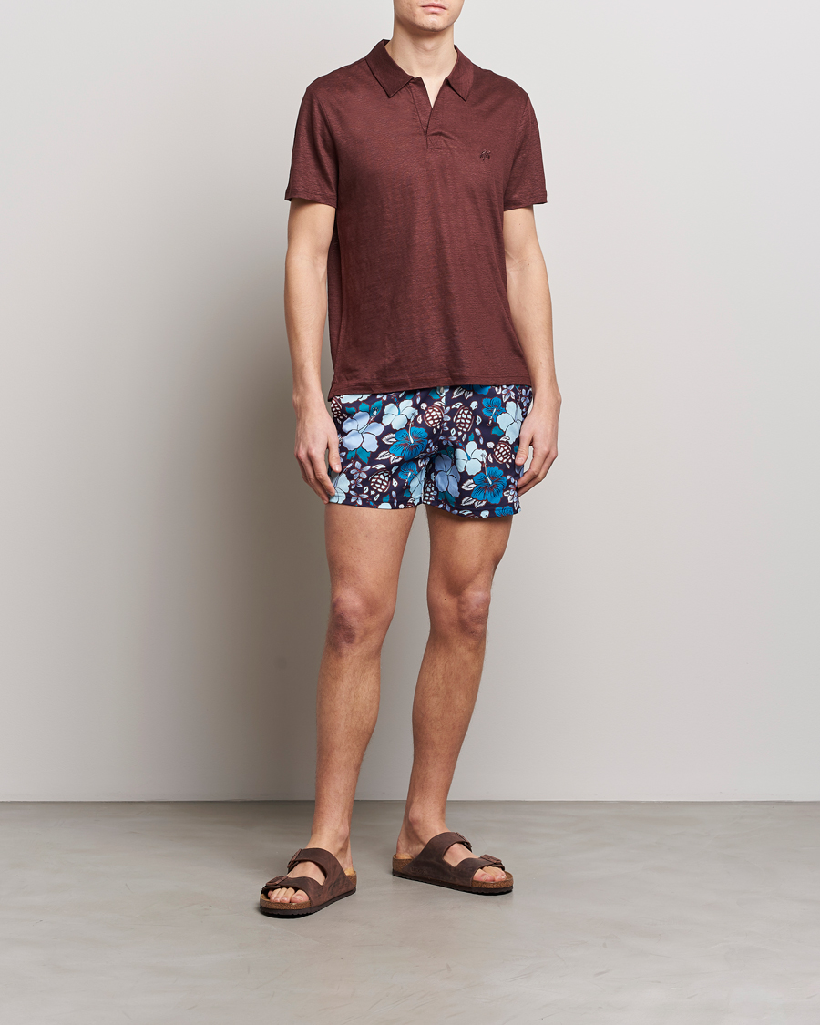 Mies | Uimahousut | Vilebrequin | Moorise Printed Swimshorts Minuit