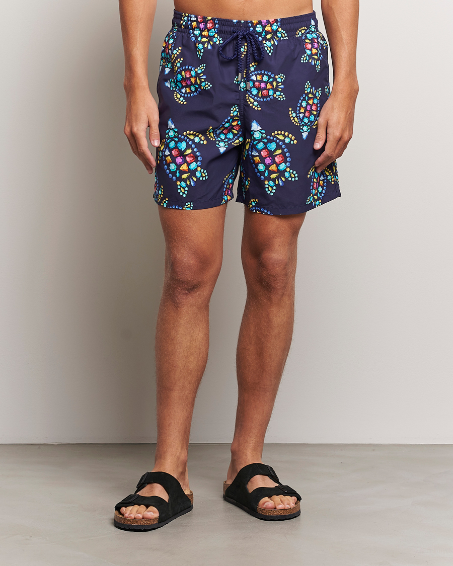 Mies | Uimahousut | Vilebrequin | Moorea Printed Swimshorts Minuit