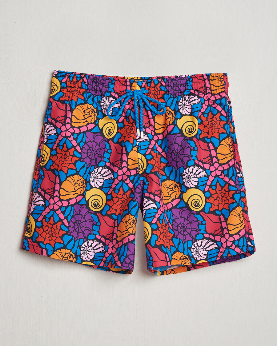 Mies | Uimahousut | Vilebrequin | Moorea Printed Swimshorts Bleu Marine