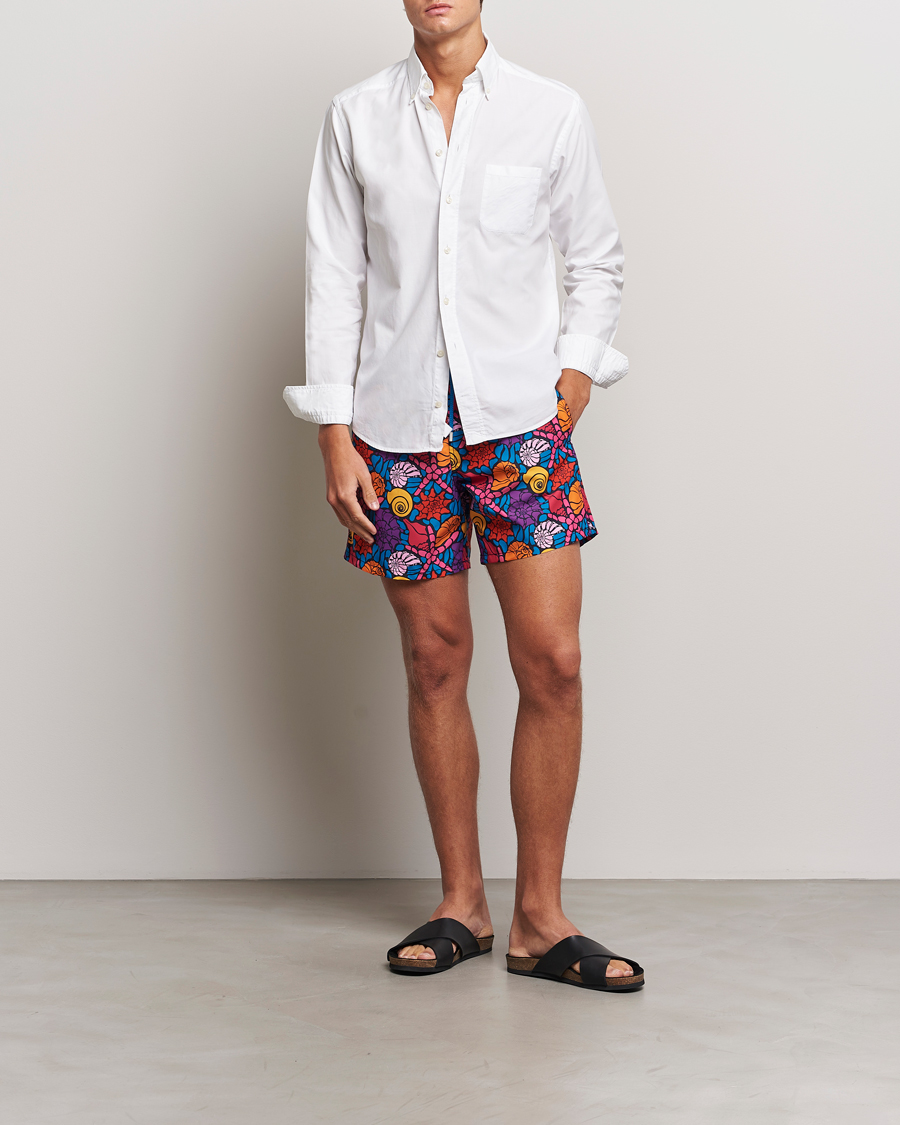 Mies | Uimahousut | Vilebrequin | Moorea Printed Swimshorts Bleu Marine