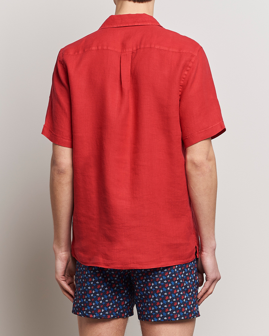 Mies | Kauluspaidat | Vilebrequin | Carhli Resort Short Sleeve Shirt Mouline Rouge