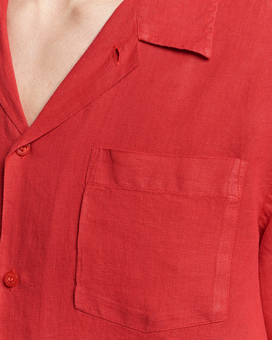 Mies | Kauluspaidat | Vilebrequin | Carhli Resort Short Sleeve Shirt Mouline Rouge