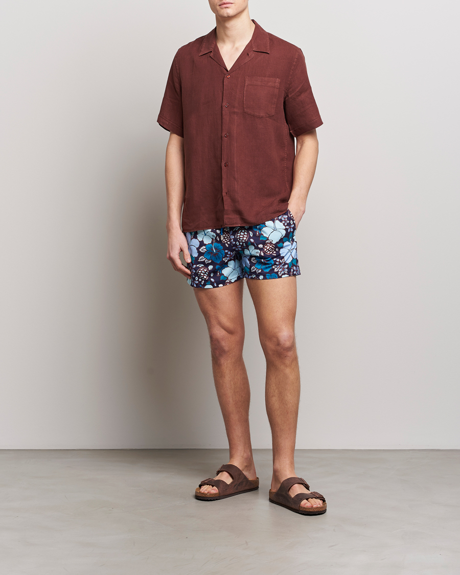Mies | Kauluspaidat | Vilebrequin | Carhli Resort Short Sleeve Shirt Acajou
