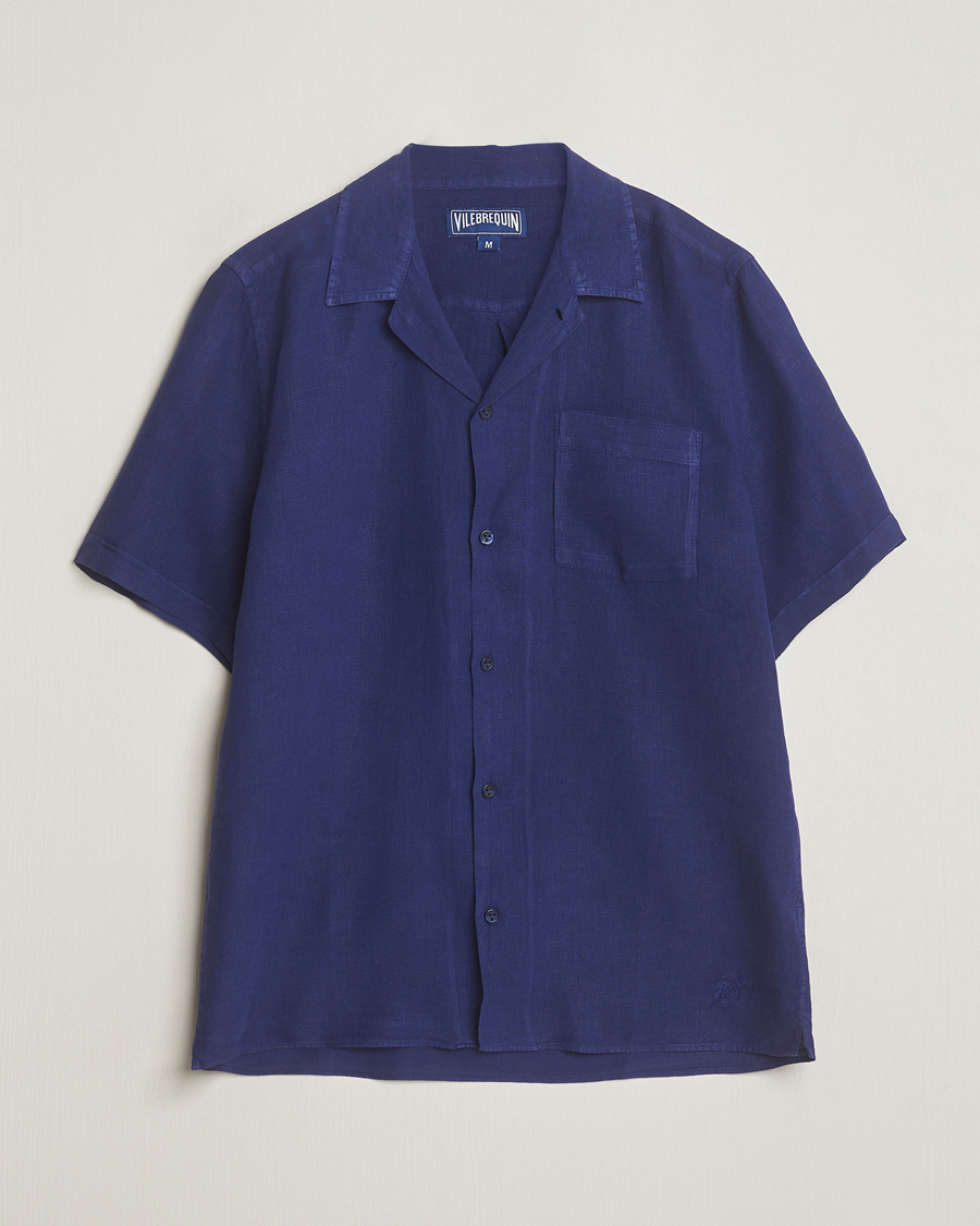 Mies | Kauluspaidat | Vilebrequin | Carhli Resort Short Sleeve Shirt Minuit