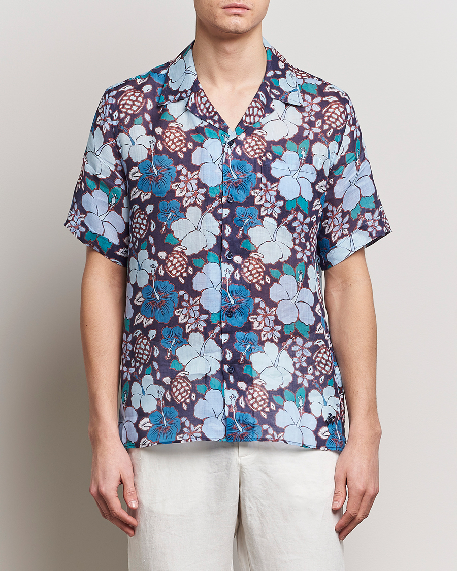 Mies | Vaatteet | Vilebrequin | Carhli Resort Short Sleeve Shirt Minuit