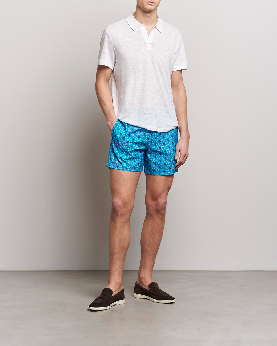 Mies | Pikeet | Vilebrequin | Pyramid Linen Jersey Polo Blanc