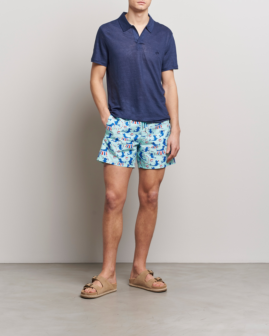 Mies | Pikeet | Vilebrequin | Pyramid Linen Jersey Polo Bleu Marine