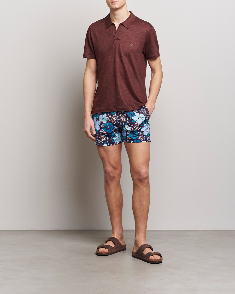 Mies | Pikeet | Vilebrequin | Pyramid Linen Jersey Polo Acajou