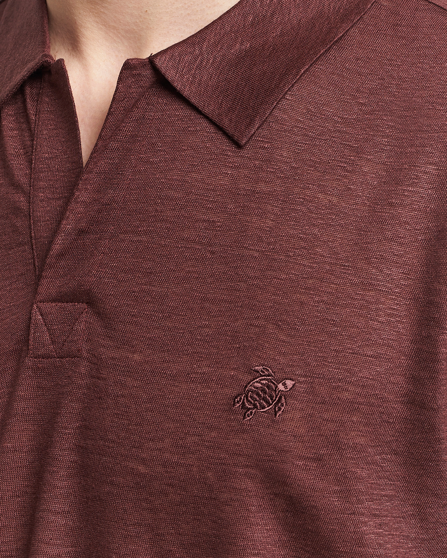Mies | Pikeet | Vilebrequin | Pyramid Linen Jersey Polo Acajou