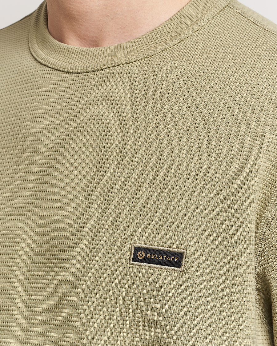 Mies | Puserot | Belstaff | Tarn Long Sleeve Waffle Sweatshirt Aloe
