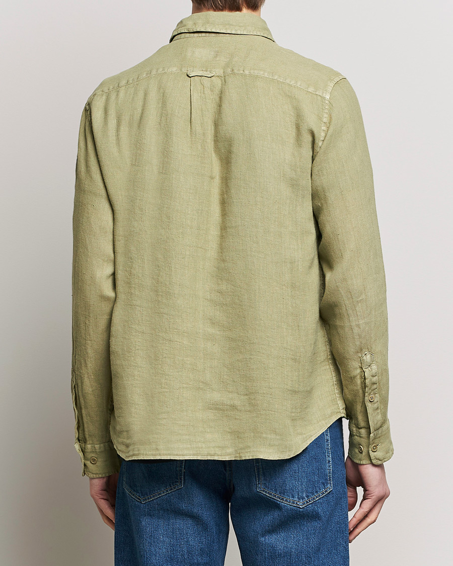 Mies | Kauluspaidat | Belstaff | Scale Linen Pocket Shirt Aloe