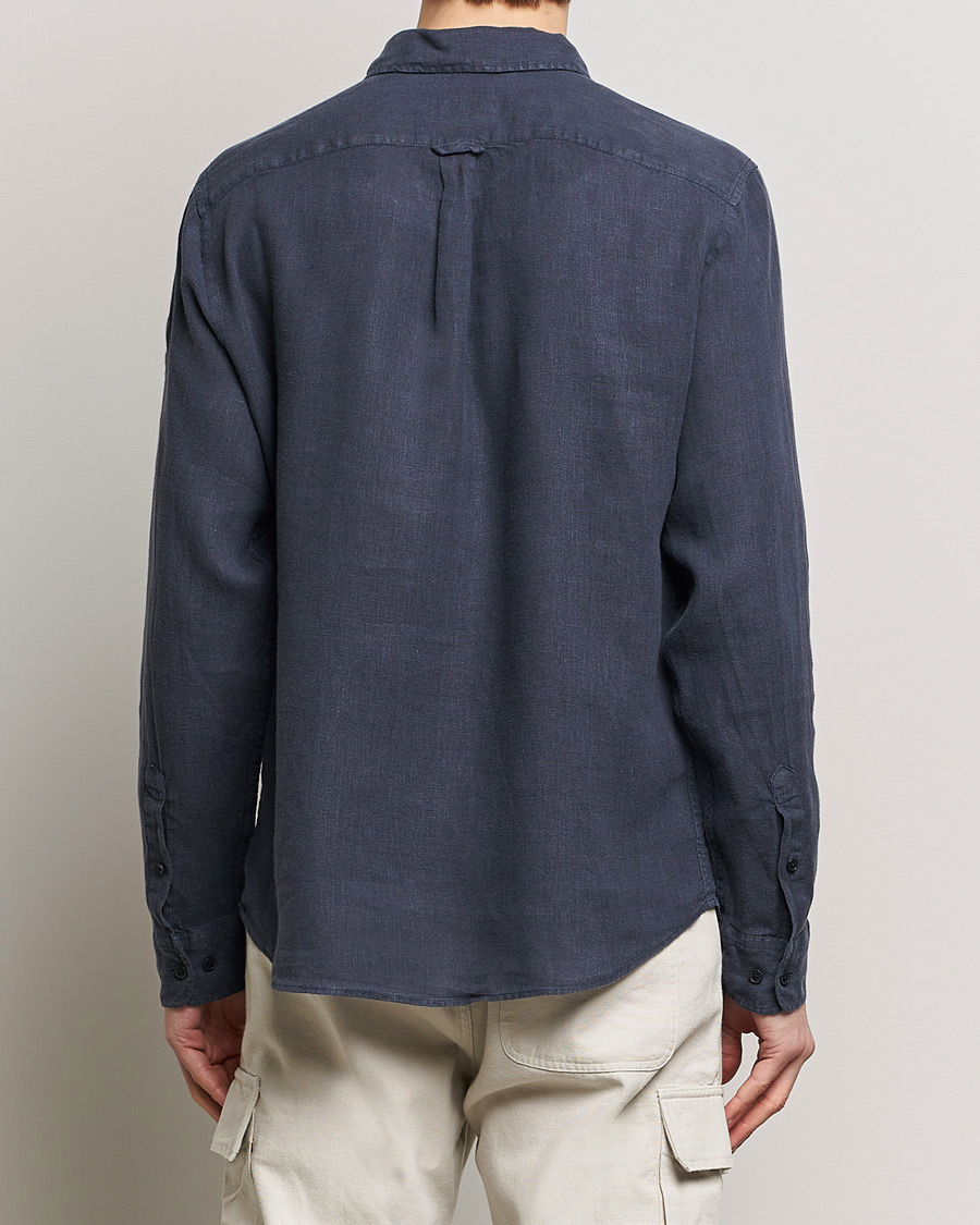 Mies | Kauluspaidat | Belstaff | Scale Linen Pocket Shirt Dark Ink