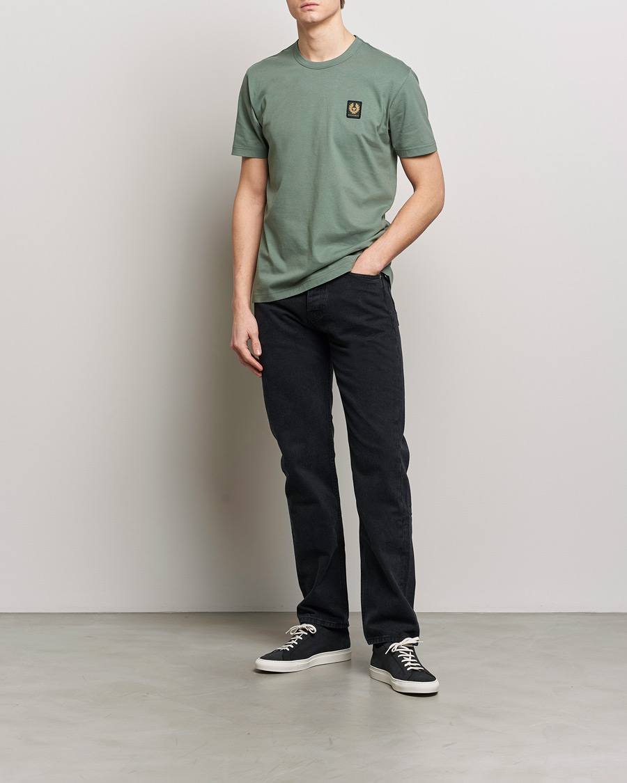 Mies | T-paidat | Belstaff | Cotton Logo T-Shirt Mineral Green