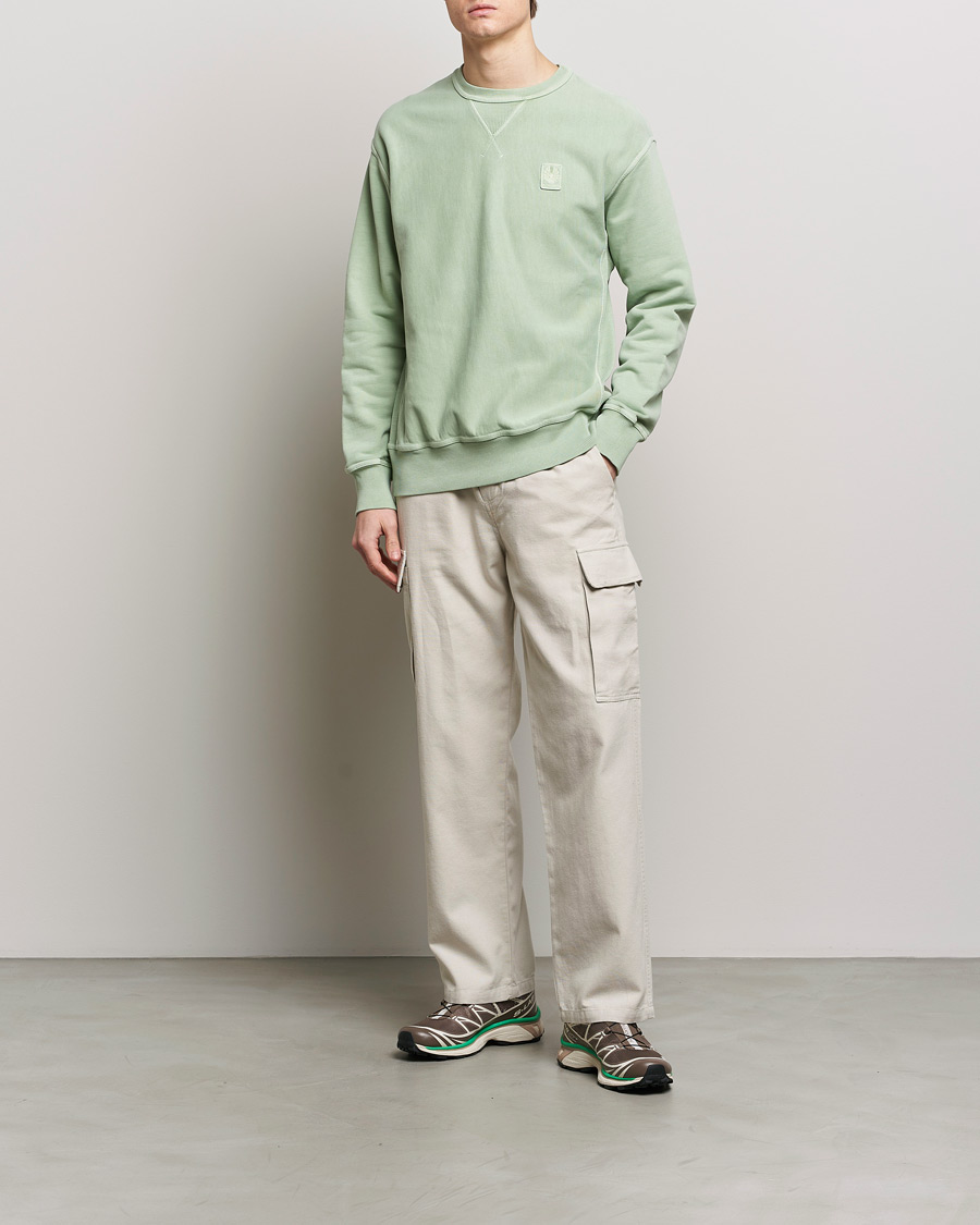 Mies | Puserot | Belstaff | Outliner Cotton Crew Neck Echo Green
