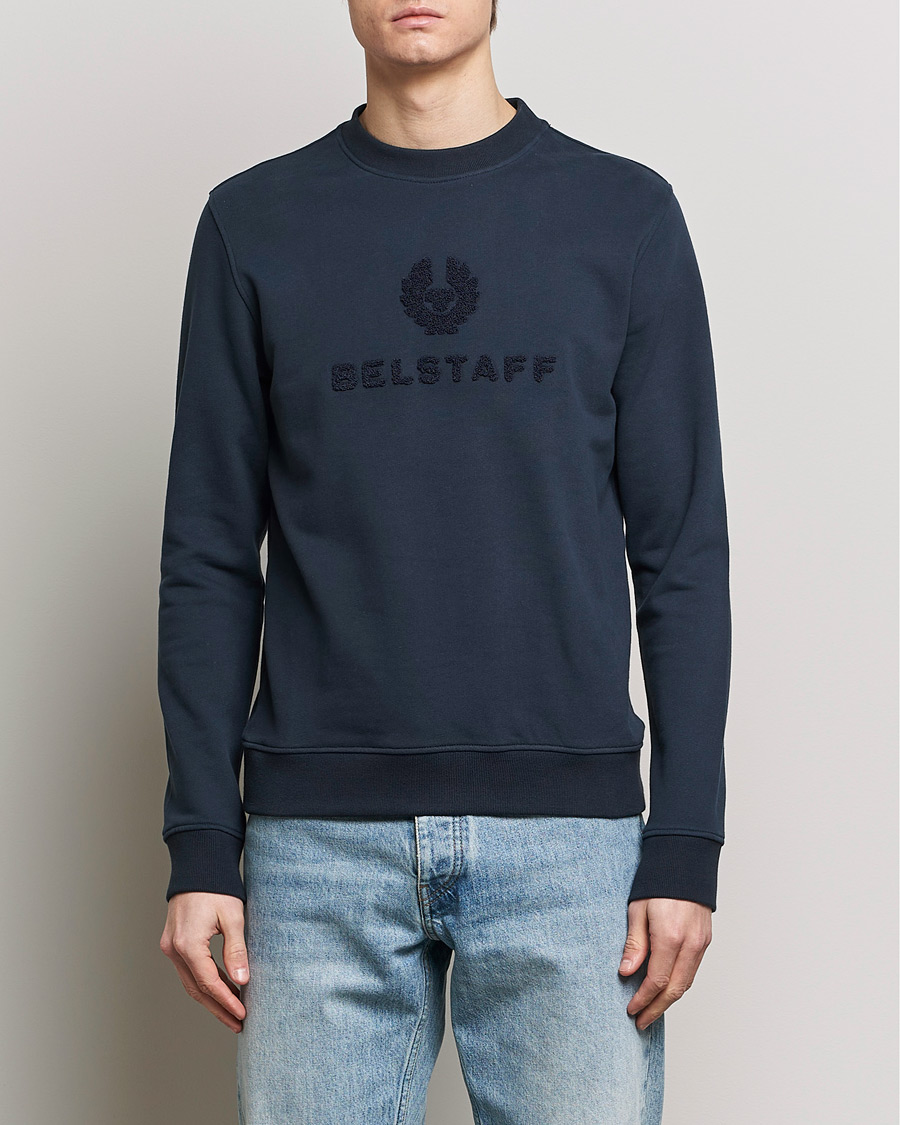 Mies | Puserot | Belstaff | Varsity Logo Sweatshirt Dark Ink